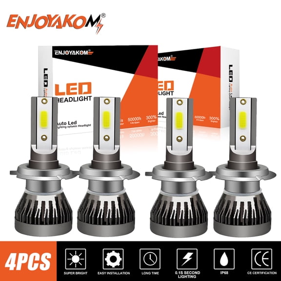 4x H7 LED Bulbs For MERCEDES_BENZ SLK 230 1998 1999 High Low Beam Headlights Super Bright White 6000K