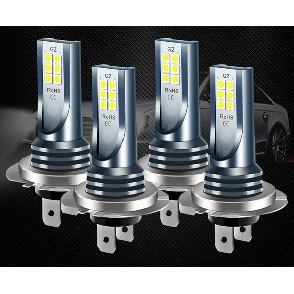 4x H7 LED Headlight Bulb Kit High Low Beam 220W 60000LM Super Bright 6000K White