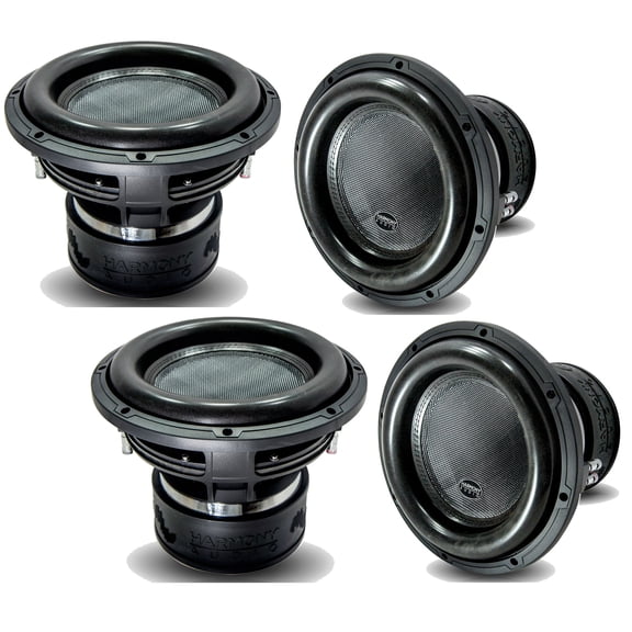 4x Harmony HA-ML121 Monolith 12" Competition SPL Sub 3000W Dual 1 Ohm Subwoofer