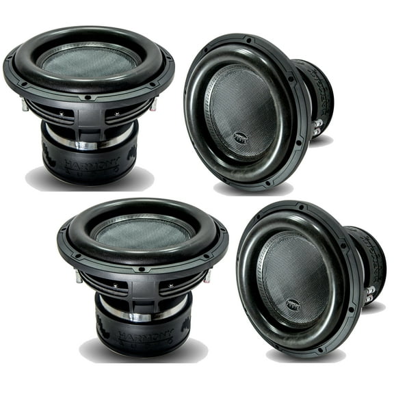 4x Harmony HA-ML122 Monolith 12" Competition SPL Sub 3000W Dual 2 Ohm Subwoofer