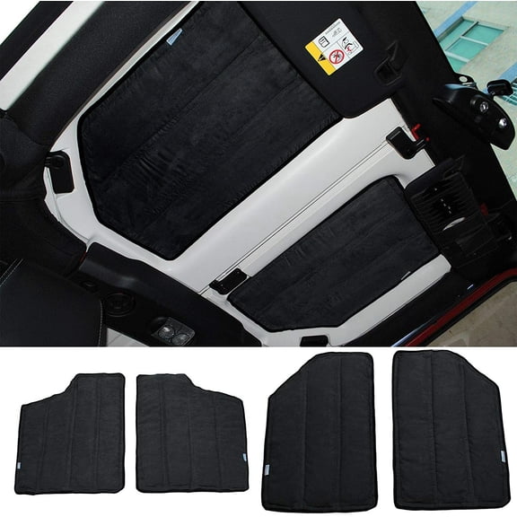 4x Headliner Hardtop Roof Heat Insulation Kit for 12-17 Jeep Wrangler JK 2-Door