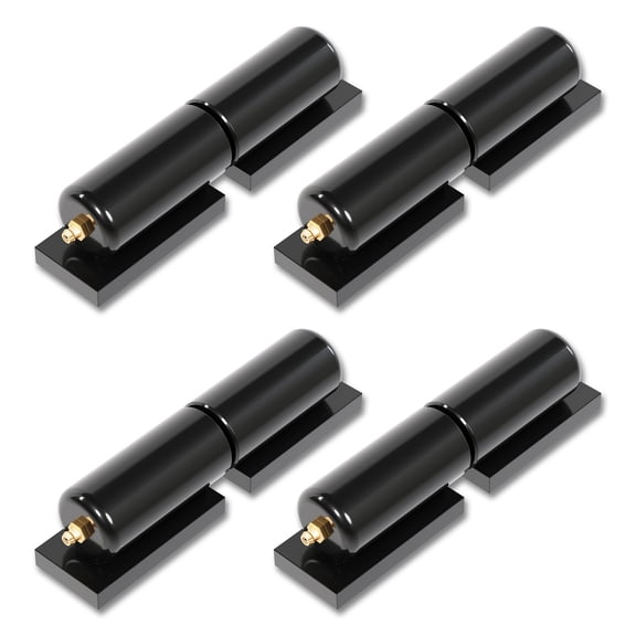 4x Heavy Duty 7'' Barrel Hinge Weld on Steel for Metal Gates Doors Gloss Black