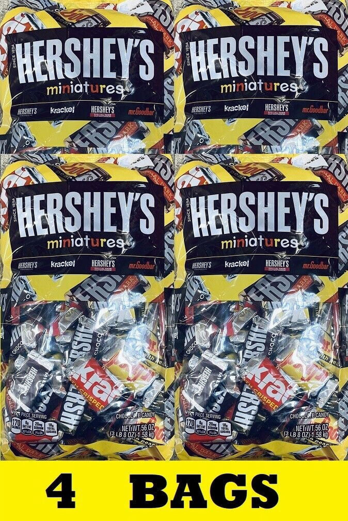 4x Hershey's Miniatures Milk Chocolate 56 Oz Candy Bulk Bags 720 Pieces 4 BAGS
