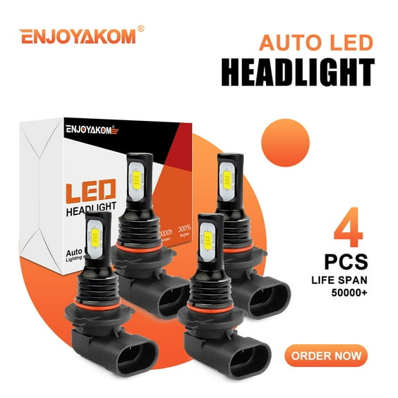 4x High Low Beam For Chevrolet C1500/C2500 Suburban 1992-1999 LED Headlight Bulbs Kit Replacement 6000K White