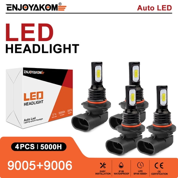 4x High Low Beam For FORD 500 2005 LED Headlight Bulbs Kit Replacement 6000K White