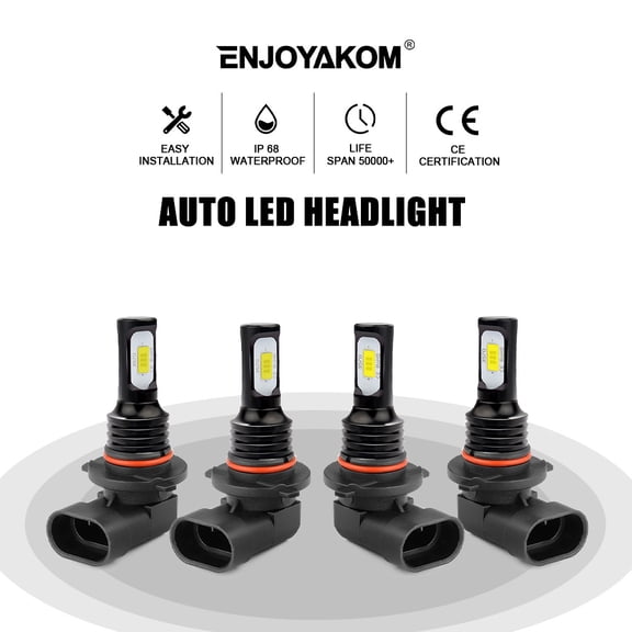 4x High Low Beam For LEXUS SC300/SC400 1992-2000 LED Headlight Bulbs Kit Replacement 6000K White