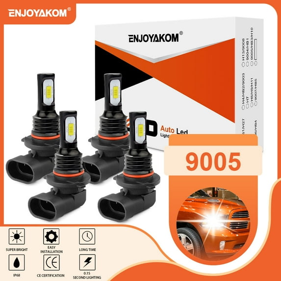 4x High Low Beam For Lincon Navigator 2003-2006 LED Headlight Bulbs Kit Replacement 6000K White