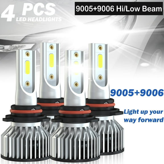 4x High Low Beam For TOYOTA Matrix 2003 2004 2005-08 LED Headlight Bulbs Kit Replacement 6000K White,500% Brighter than Halogen