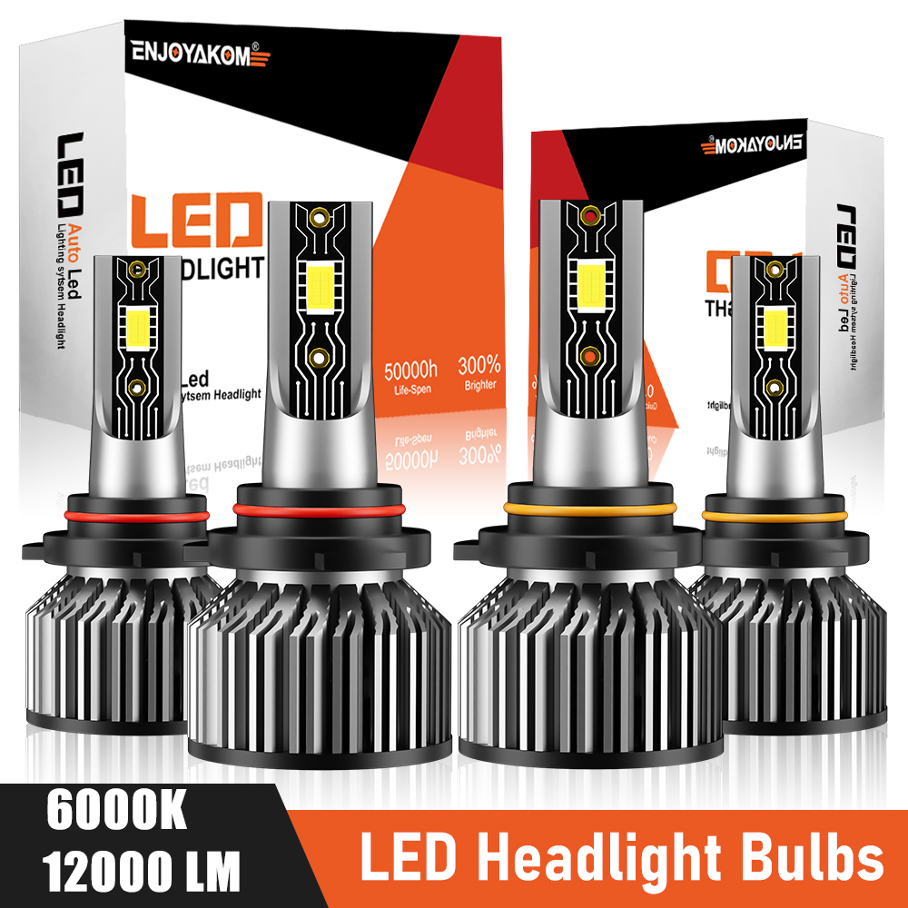 4x High Low Beam For VOLVO 850 1994-1997-9005 9006 LED Headlight Bulbs ...