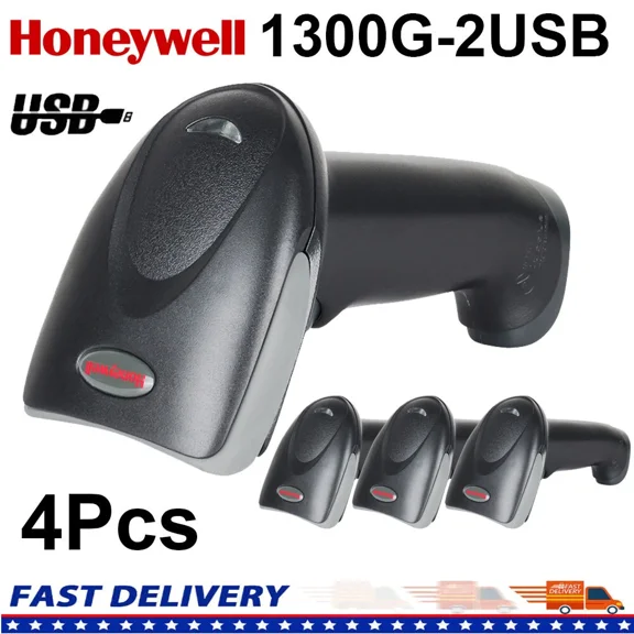 4x Honeywell Hyperion 1300G-2USB Handheld Barcode Scanner Reader With USB Cable
