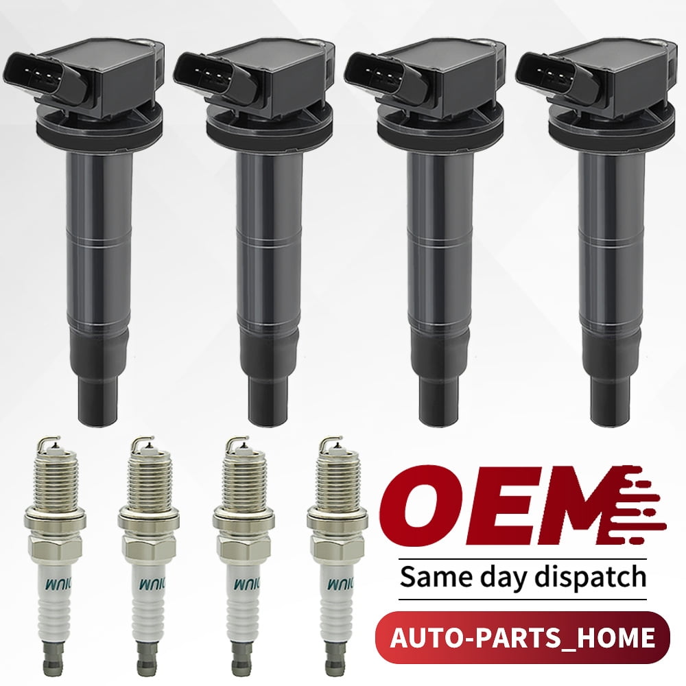 4x Ignition Coil & 4x Iridium Spark Plug For 2002-2011 Toyota Camry 2.4L UF333