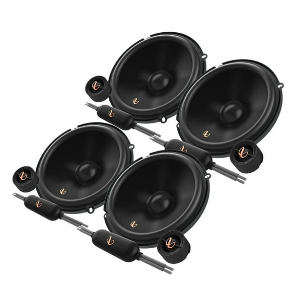 4x Infinity Primus 603CF 6.5" 360W Total Peak Power 2-Way Car Component Speakers Bundle