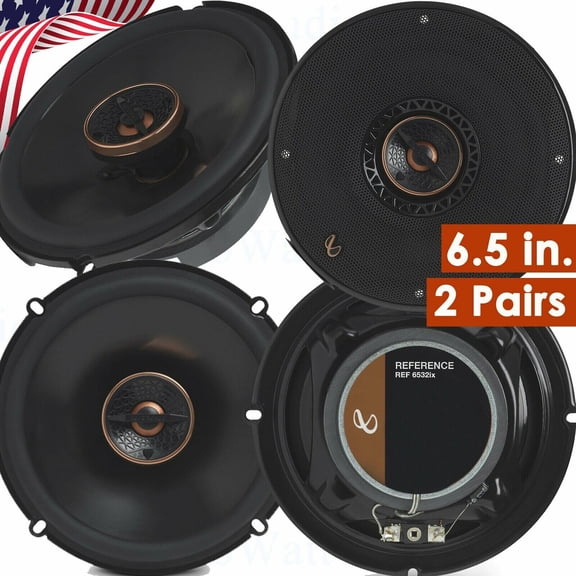 4x Infinity Reference REF-6532IX 180 Watts 6.5" 2-Way Coaxial Speakers 6-1/2" Bundle
