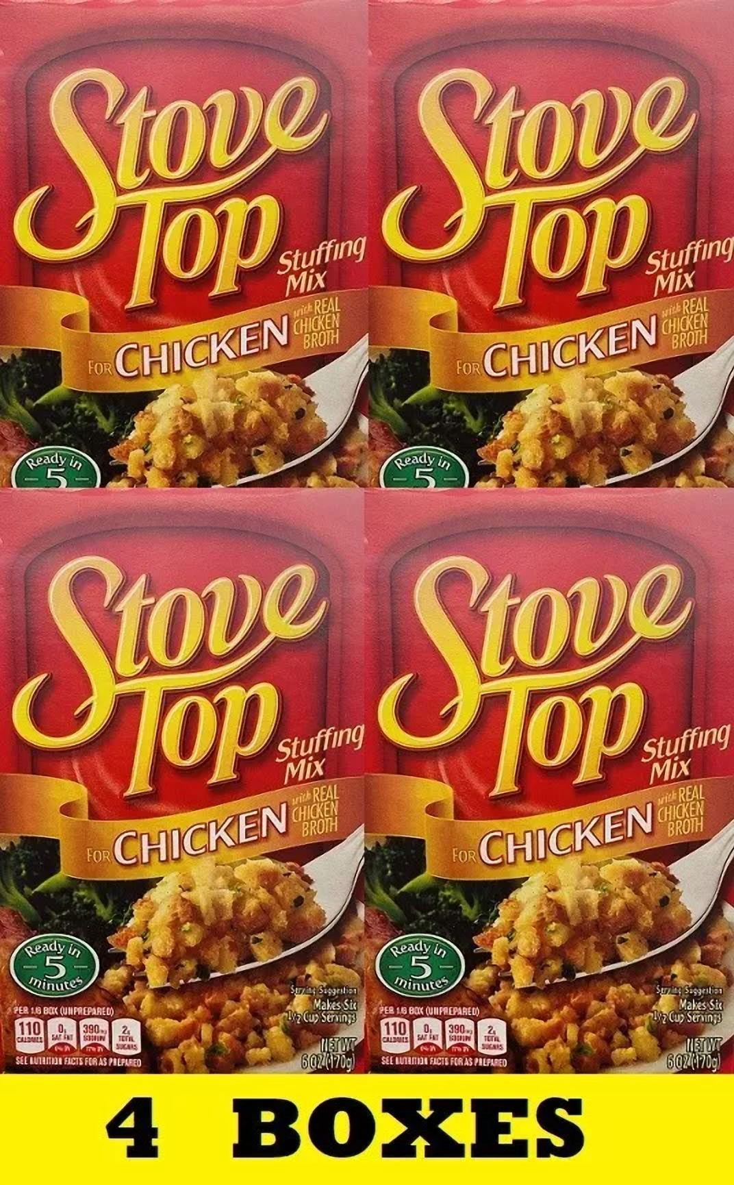 4x KRAFT Stove Top Chicken Stuffing Mix (6 oz Box) FREE SHIPPING - 4 BOXES BULK