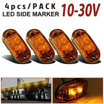 4x LED Front Side Marker Indicator Light 12V 24V Car Truck Van Trailers