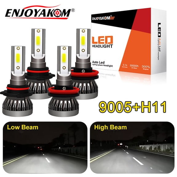 4x LED Headlight Bulbs 9005 H11 For Scion XB 2008-2015 Hi/Lo Beam Bulbs 6000K
