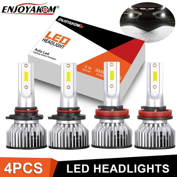 4x LED Headlight Bulbs 9005 H11 For Toyota Prius 2010-2015 High/Low Beam Bulbs 6000K