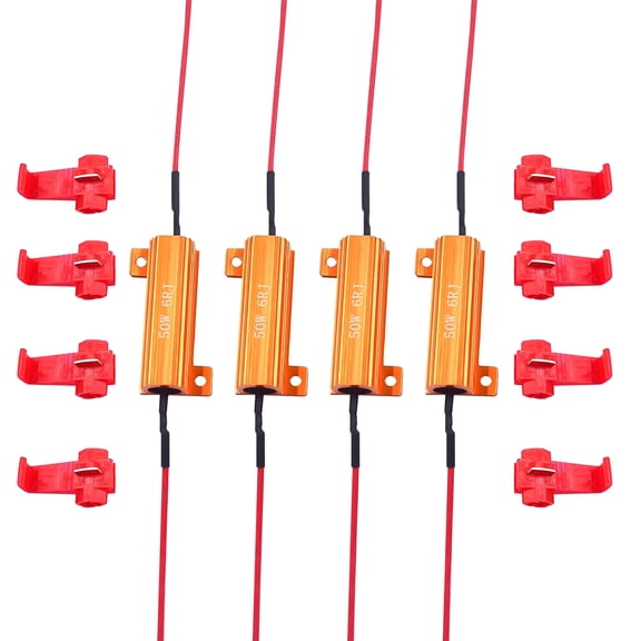 4x LED Load Resistors 50W 6 ohm led Turn Signal Bulbs Blinker Hyper Flashing