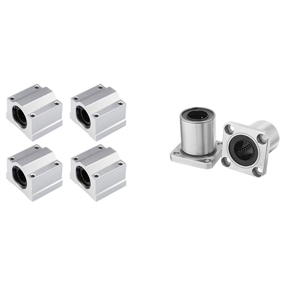 4x Linear Ball Bearing Slide Block Units, 16mm Bore Dia(SCS16UU) & 2x Flange Linear Motion Bushing Ball Bearing(LMK16UU)