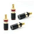 thumbnail image 1 of 4x Lockable 24K Gold Plated HiFi Amplifier Speaker Binding Post Socket Terminal  Accessory Part, 1 of 4