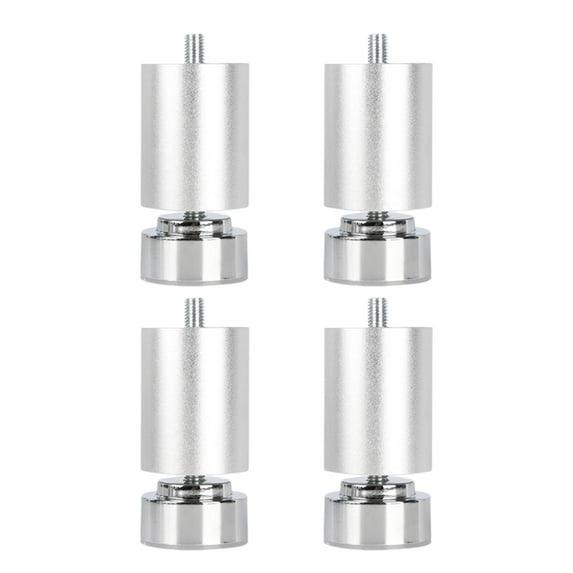 4x M10 Thread Bed Frame Legs Furniture Support Legs for Sofas Cafe Bathroom Argent 8cm