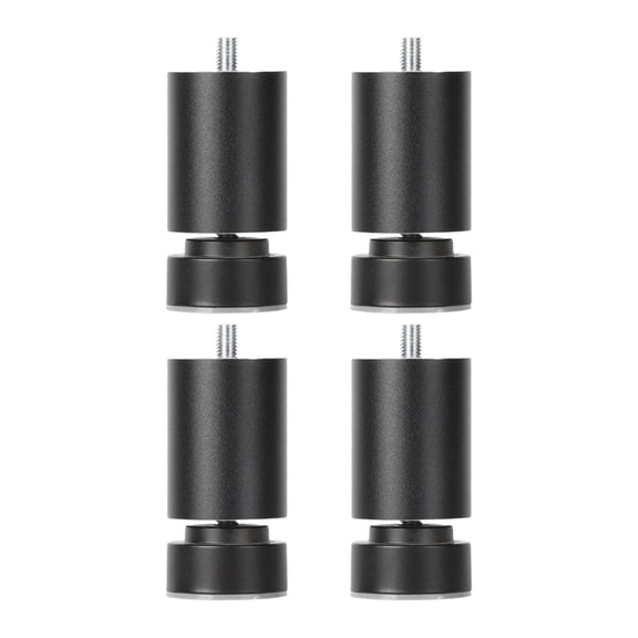 4x M10 Thread Bed Frame Legs Furniture Support Legs for Sofas Cafe Bathroom Black 8cm