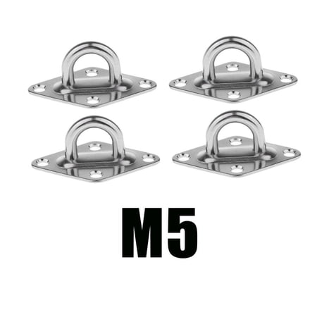 4x M5 Anchor Eye Plate for Marine Deck Swings Durable Widely Use