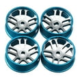 thumbnail image 1 of 4x Metal Wheel Hub Rim Set /128 RC Car - Blue, 1 of 8