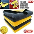thumbnail image 1 of 4x Microfiber Cleaning Cloth Extra Thick Rag Car Wash Polishing Detailing Towel, 1 of 7