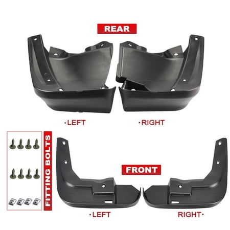 4x Mud Flaps Splash Guards For Honda 2012-2015 Civic Sedan Sedan Front&Rear