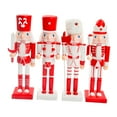 thumbnail image 1 of 4x Nutcracker Ornaments Xmas Desktop Decoration Kids Toys Decorative Home Decor Holiday Present Classic Style Photo Props Nutcracker Crafts Style D, 1 of 8