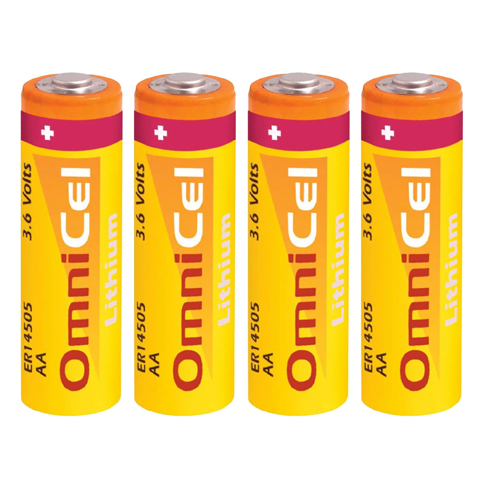 4x OmniCel ER14505 3.6V 2400mAh AA Lithium Button Top Battery RFID Beacons AMR
