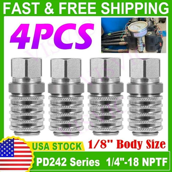 4x PD242 Series PD Test Port &Diagnostic Equipment Coupler w/ Female Pipe Thread