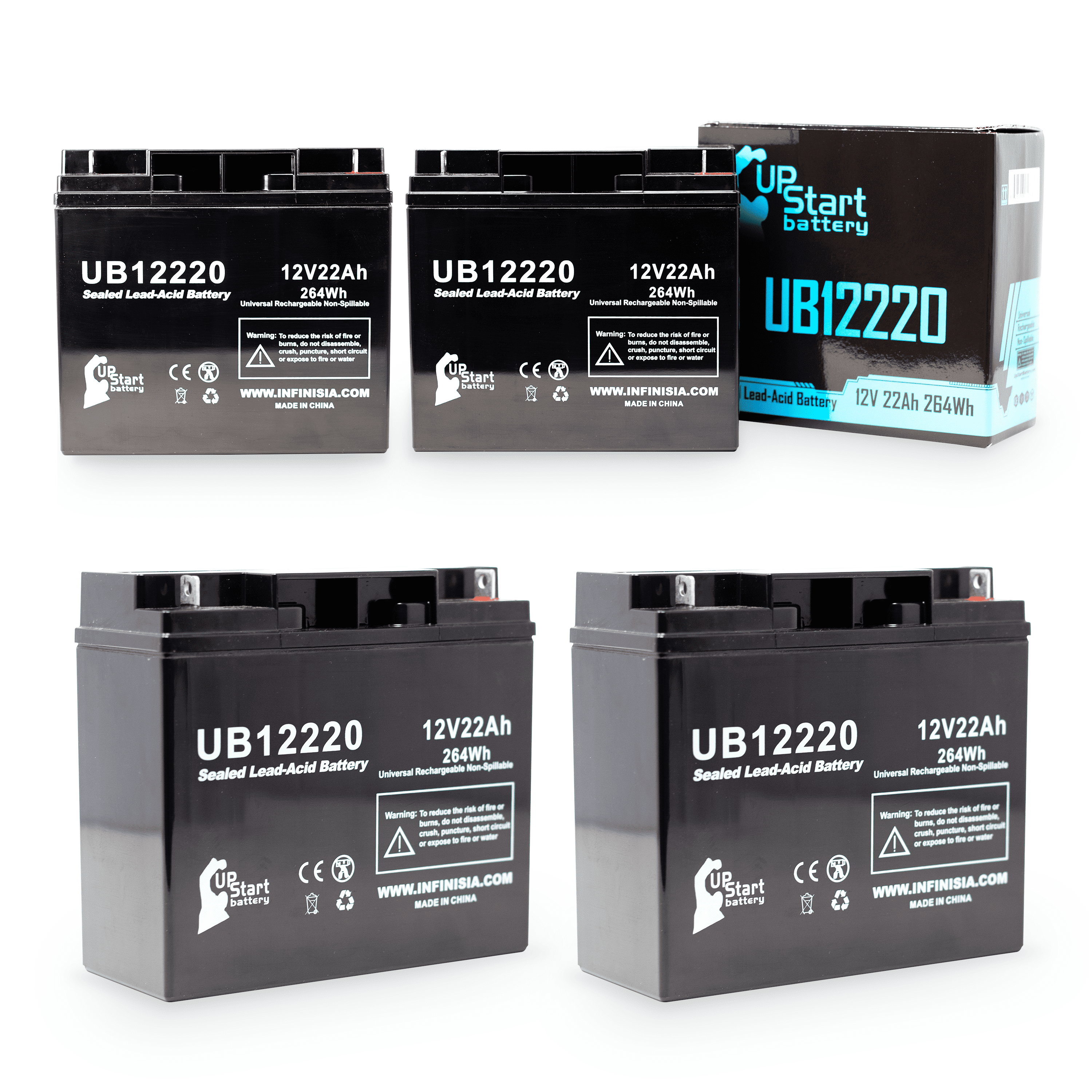 4x Pack Compatible CASIL/CHEE YUEN INDUSTRIAL CA12180 Battery