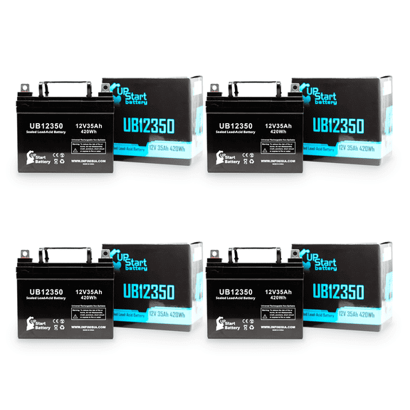 4x Pack - Compatible National Power GSA26RMP Battery - Replacement UB12350 Universal Sealed Lead Acid Battery (12V, 35Ah, 35000mAh, L1 Terminal, AGM, SLA)