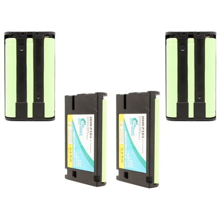 4x Pack - UpStart Battery GE TL86411 Battery - Replacement for GE Cordless Phone Battery (800mAh, 3.6V, NI-MH)