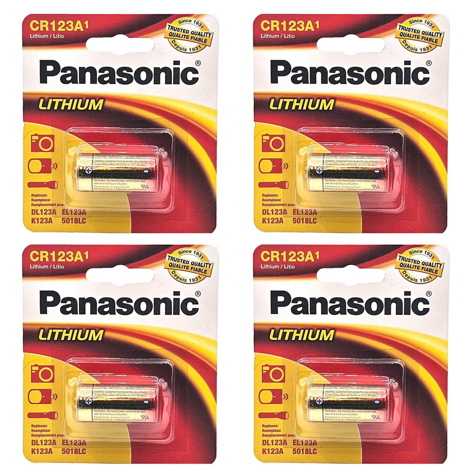 5018lc 4x Panasonic 3V CR-123 Photo Lithium Battery Compatible with 5018LC ...