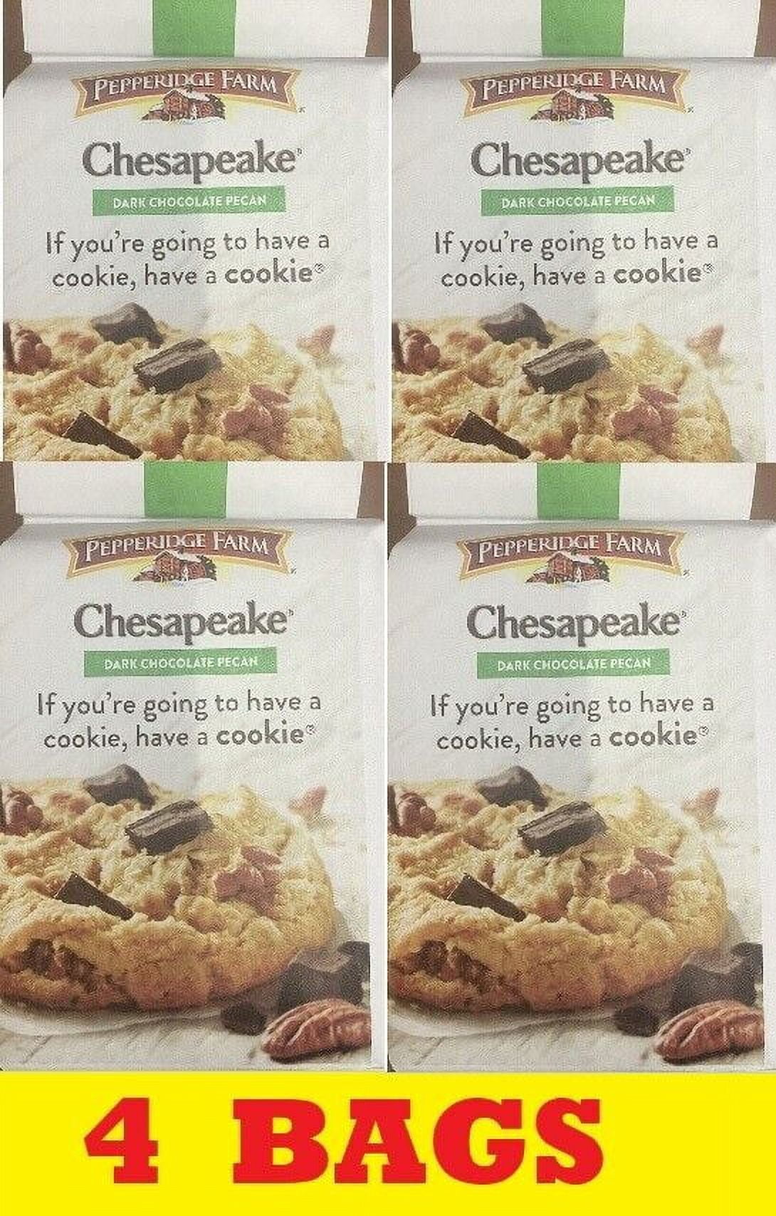 4x Pepperidge Farm Chesapeake Dark Chocolate Pecan Cookies 7.2 oz - 4 BAGS BULK