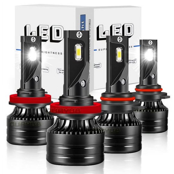 4x Quayub Combo LED Bulbs for 2015-2020 GMC Canyon Headlight Lights