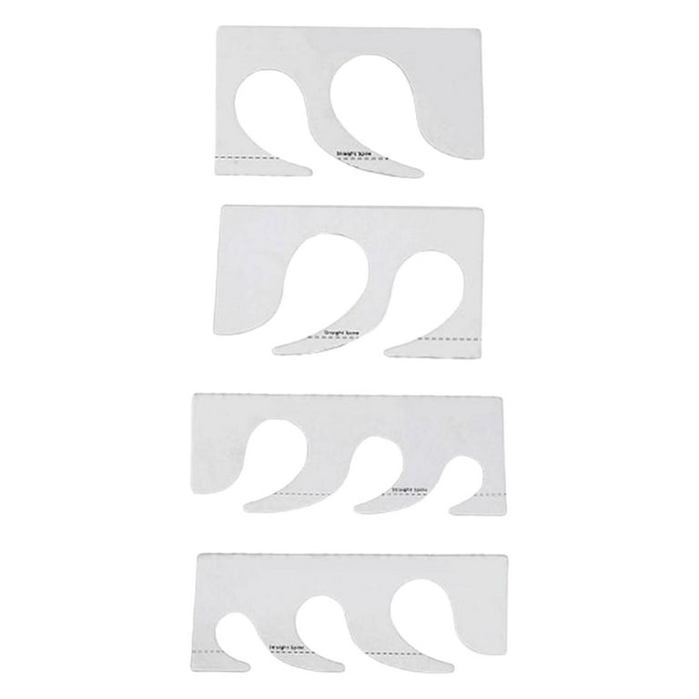 4x Quilting Template, Feather Shape Stipple Quilt Stencils Ruler for  Household Sewing Machine Acrylic Quilting Making Templates Sampler Pattern  Design 