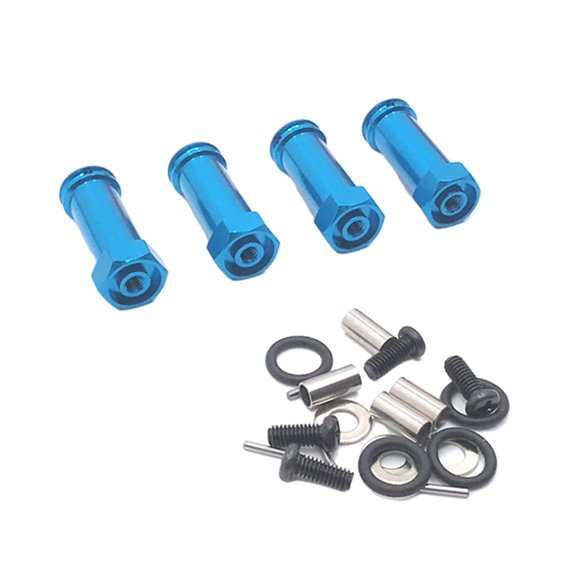 4x RC Metal Wheel hub Adapter for 12428 12423 A949 A959 A969 A979 124018 124019 Fy01 05 06 DIY Pieces Blue