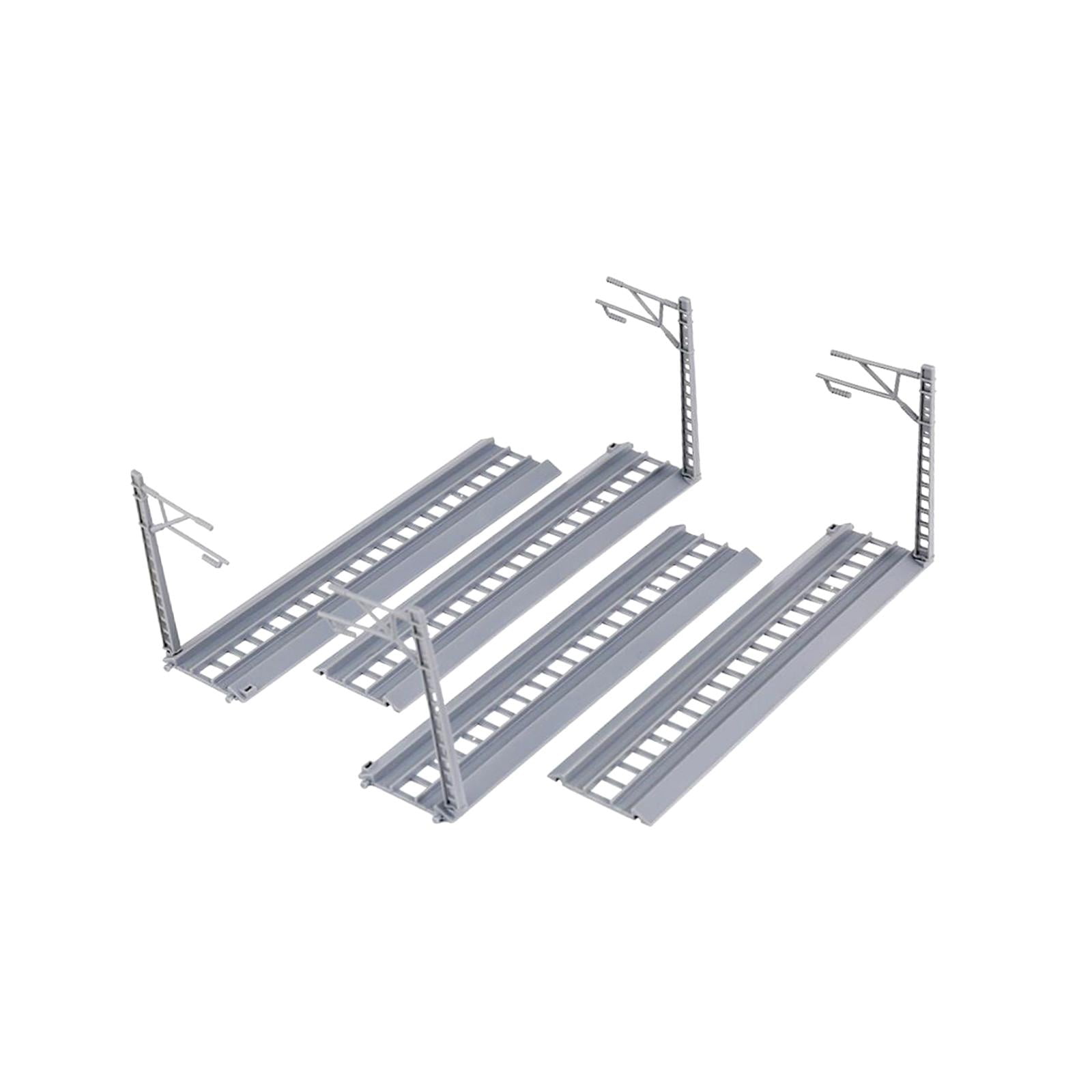 4x Railroad Building Toy Train Tracks Accessories Miniature Dioramas Train Track Rail Model for