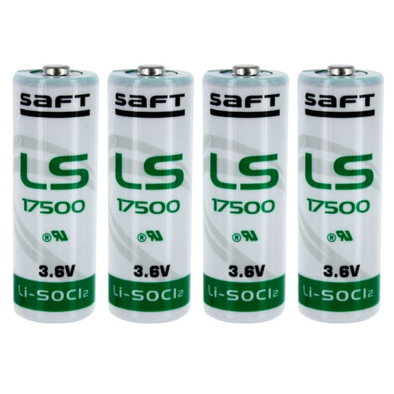 4x SAFT LS17500 A 3.6V Lithium Thionyl Chloride (Li-SOCl2) Battery