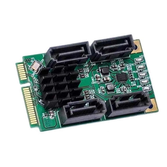 4x SATAIII Controller Card with Marvells Chipset Mini PCIe Interfaces Hot Swappable HDD Support