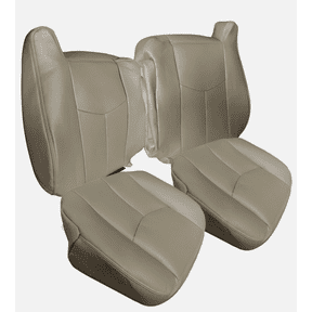 Soillar Front Leather Seat Covers For 2003-2006 Chevy Silverado/GMC Sierra - Tan