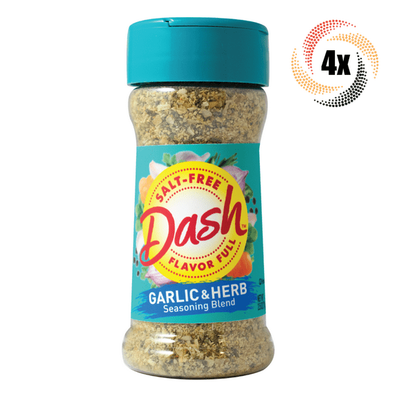 4x Shakers Mrs Dash Flavor Full Salt Free Garlic & Herb Seasoning Blend 2.5oz