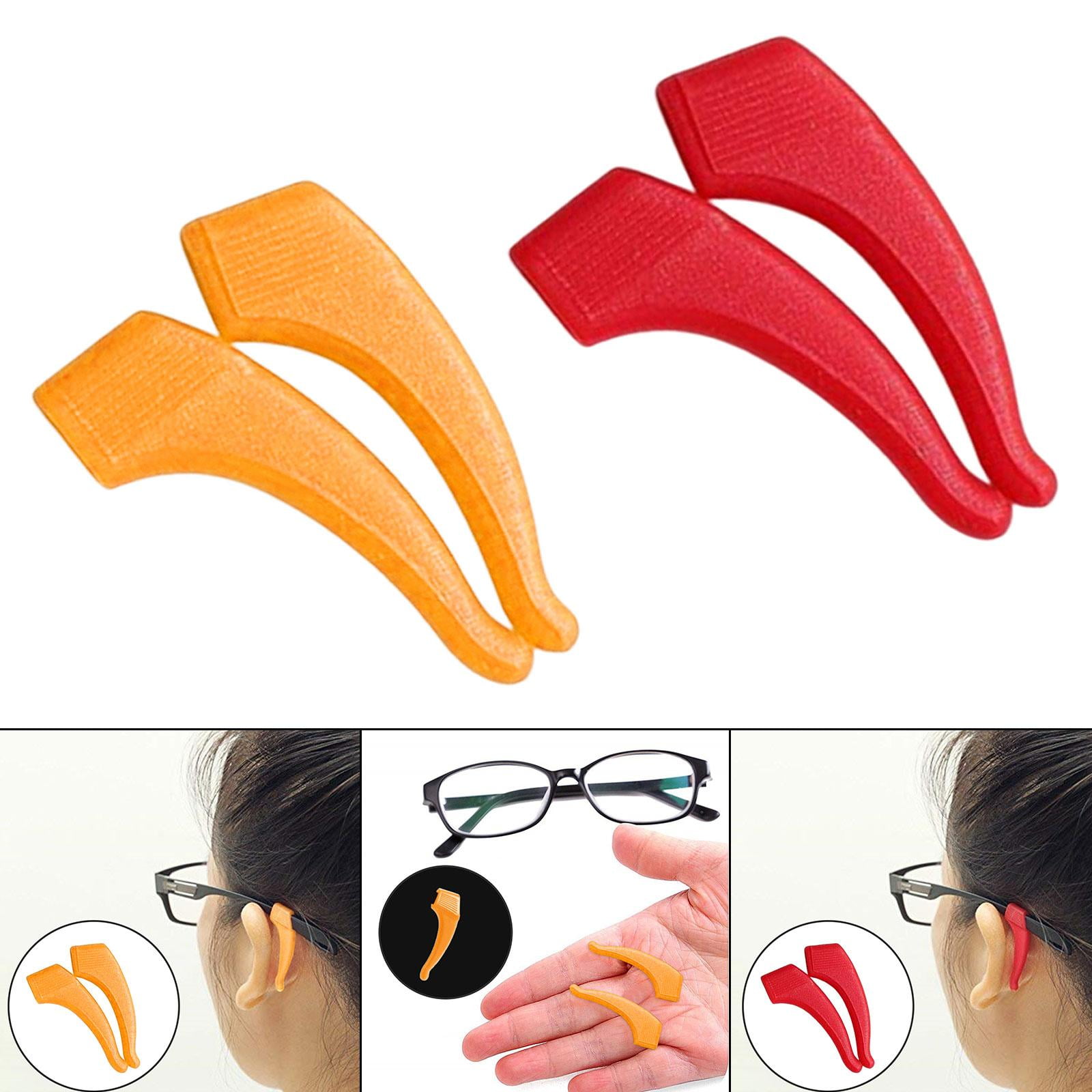 4-Pack Anti-Slip Silicone Glasses Straps & Ear Hooks – Keep Glasses Secure During Sports