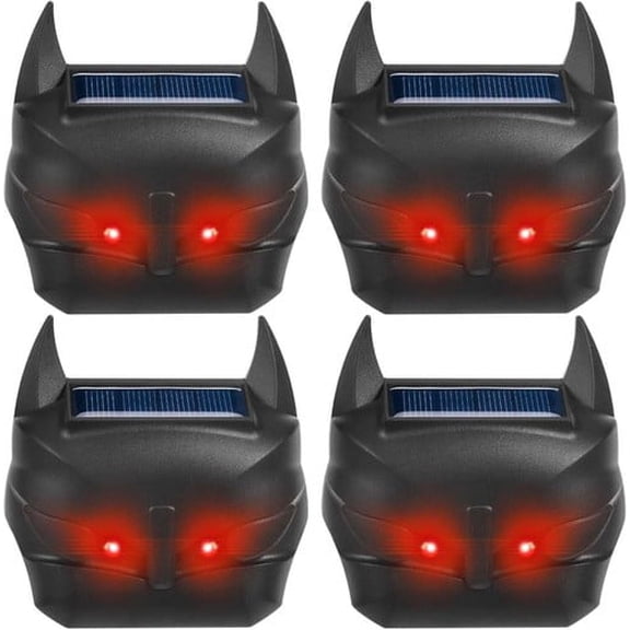 4x Solar Animal Repeller for Yard Garden Farm, Nocturnal Predator Deterrent