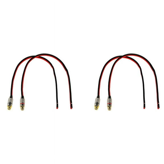 4x Speaker Wire 14 AWG with Phono Female , 2 Channels