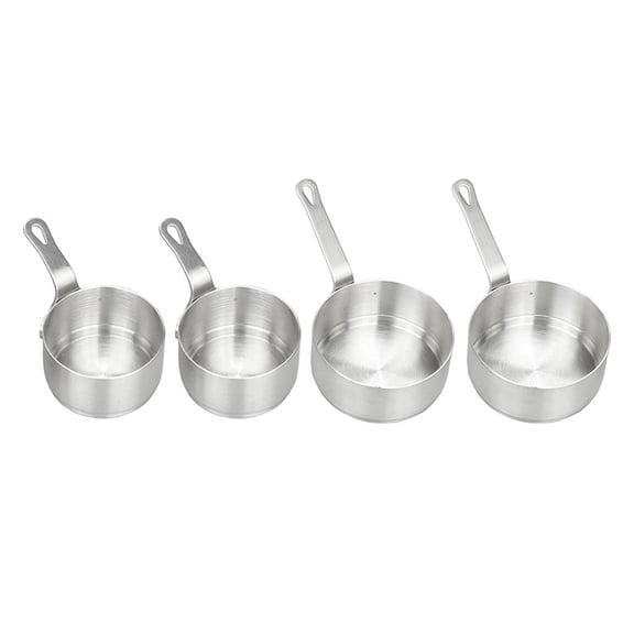 4x Stainless Steel Small Sauce Soup Pan Cooking Pan Melting Pot 50ml